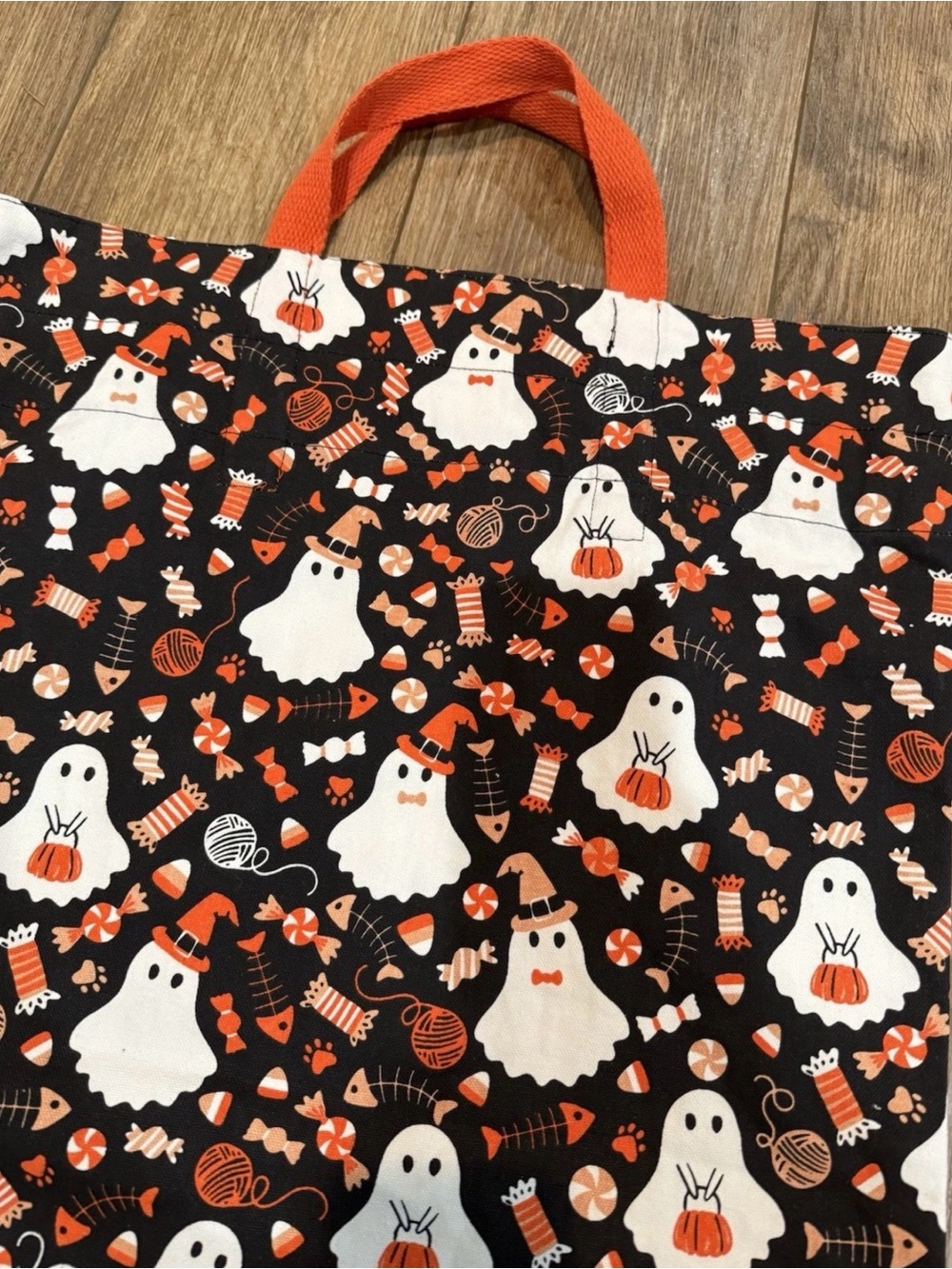 Halloween Candy Sack Huge Big Kids Teen Tote Bag Trick R Treat Canvas Heavy Duty
